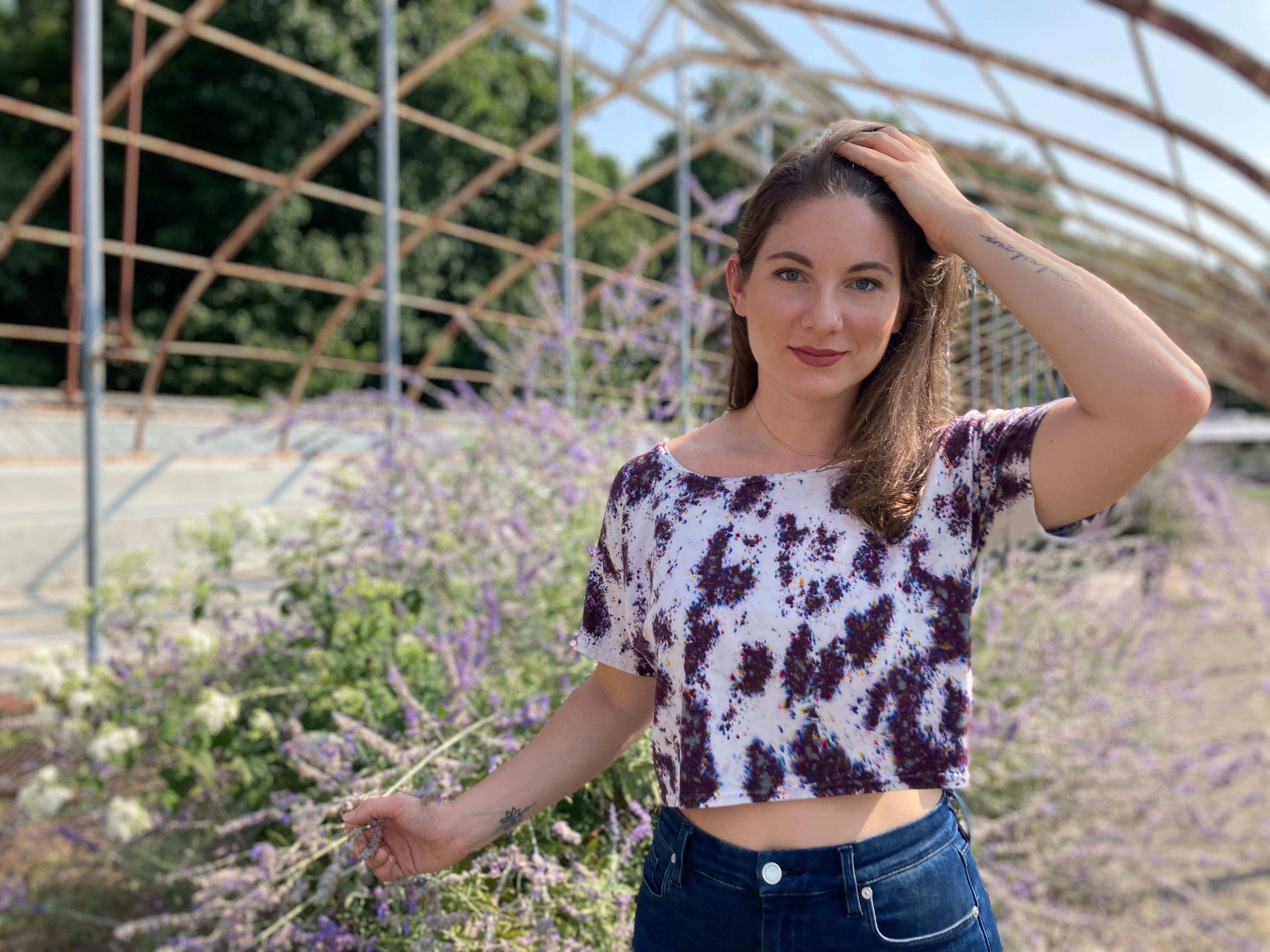 Astrid Crop Top in Iron Filings