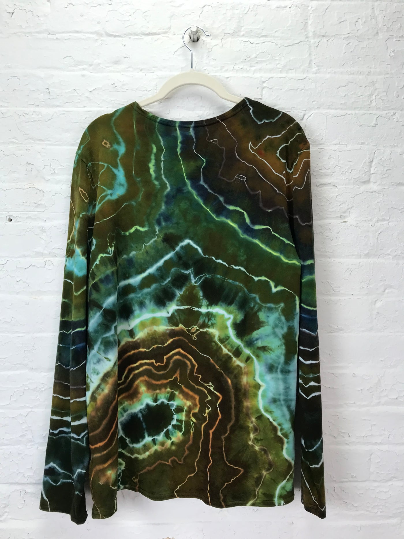 Matthew Long Sleeve Shirt in Moss Geode - Large