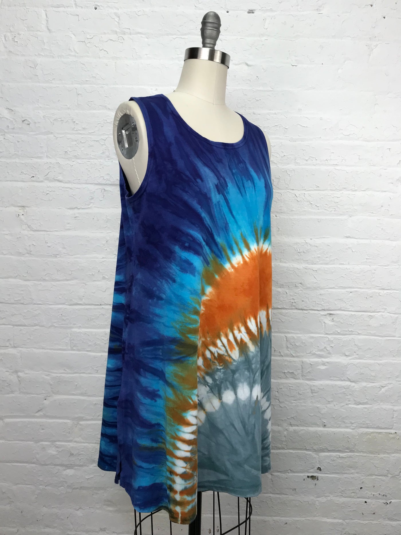 Eileen Mini Tank Tunic in Sunrise Over Clouds - right side view