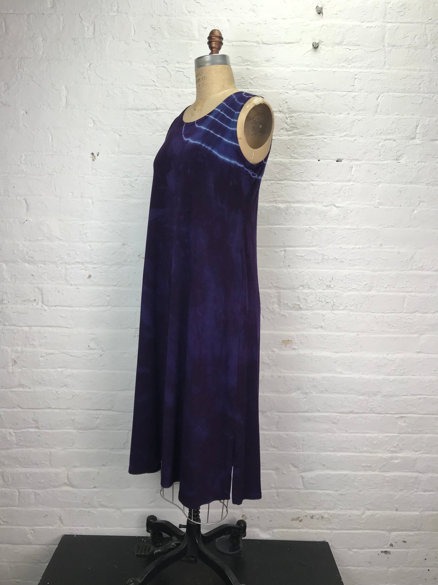 Eileen Midi Tank Dress in Royal Purple Geode