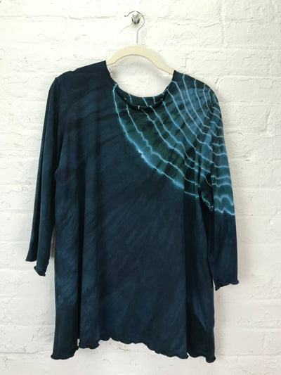 Jane 3/4 Sleeve Top in Malachite Geode