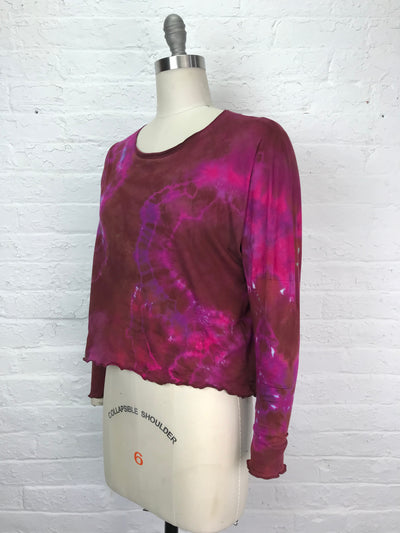Juni Long Sleeve Petite Top in Ruby Geode - Extra Small/Small