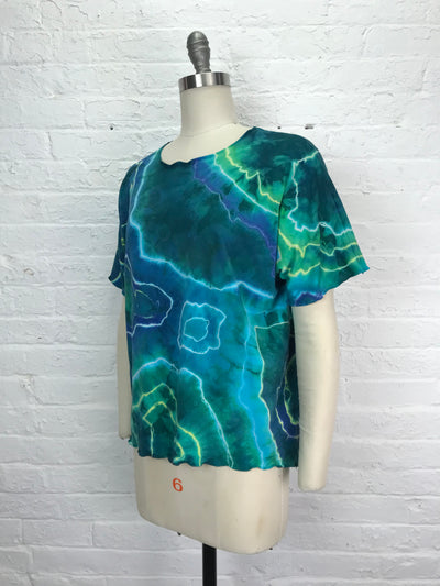 Juni Short Sleeve Shirt in Ocean Geode
