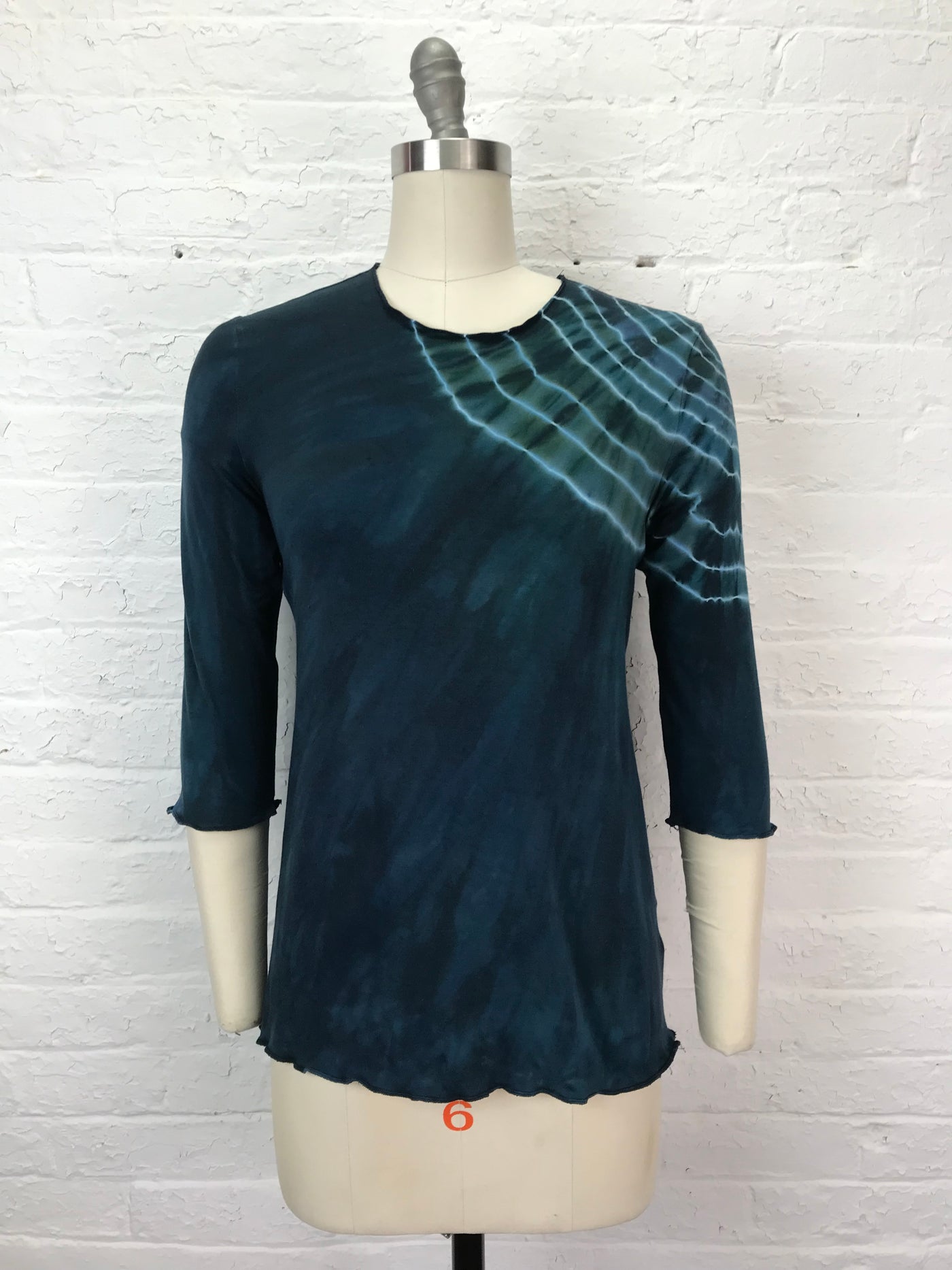 Jane 3/4 Sleeve Top in Malachite Geode