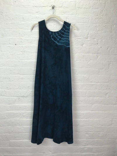 Eileen Midi Tank Dress in Malachite Geode