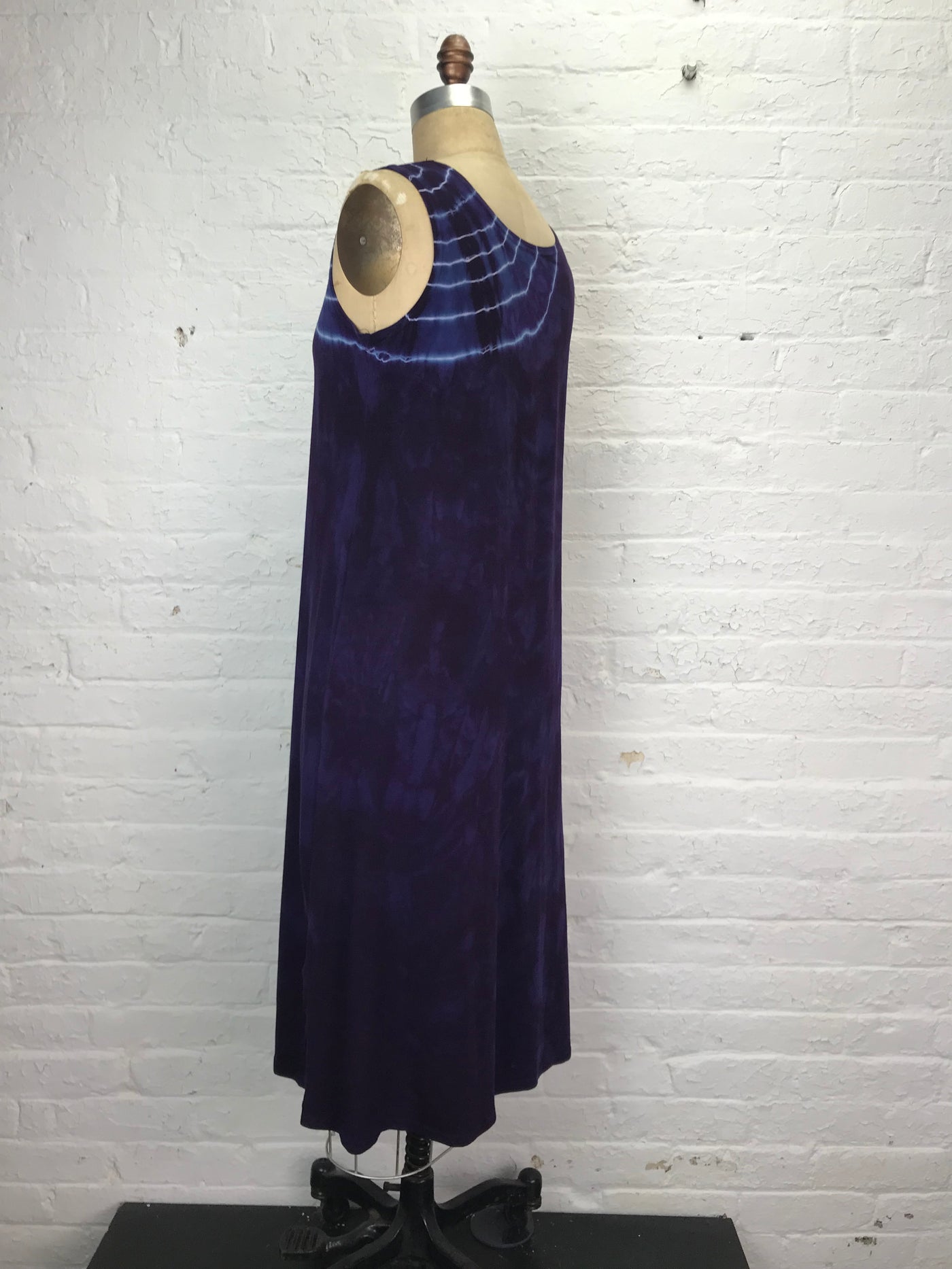 Eileen Midi Tank Dress in Royal Purple Geode