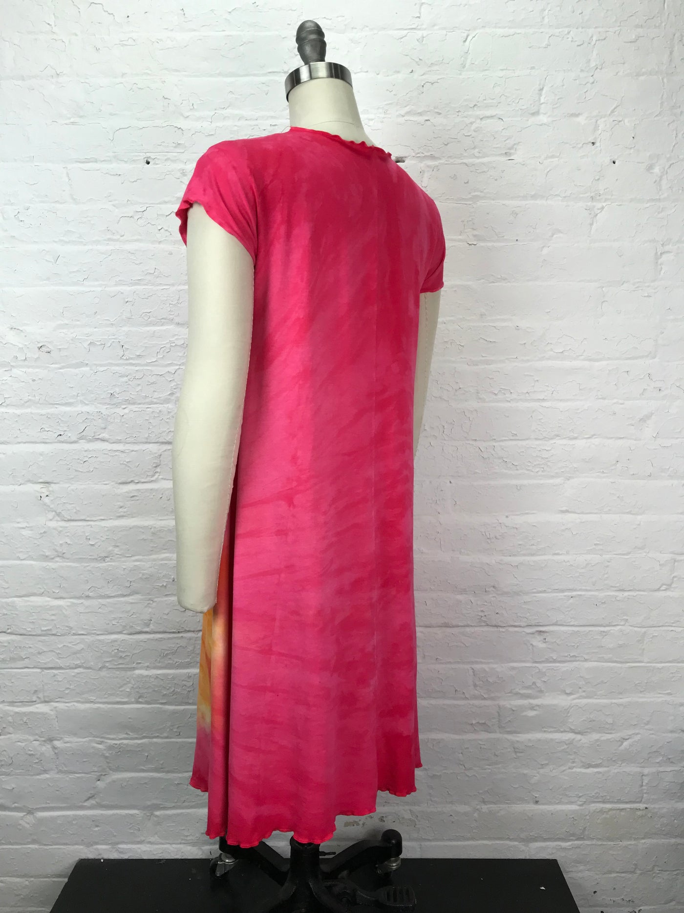 Catherine Sun Dress in Flamingo Flower - Medium