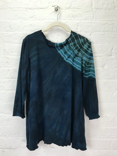 Jane 3/4 Sleeve Top in Malachite Geode