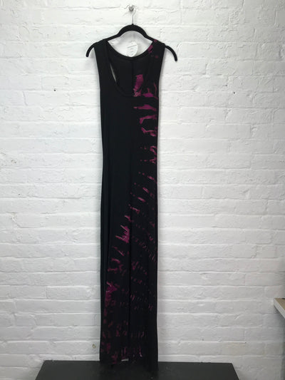 Roxy Racerback Maxi Tank Dress in Winterberry Yin Yang Hieroglyphics