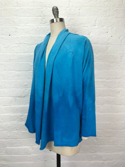 Hayley Fleece Swing Jacket with Pockets in Azure Waters - One Size