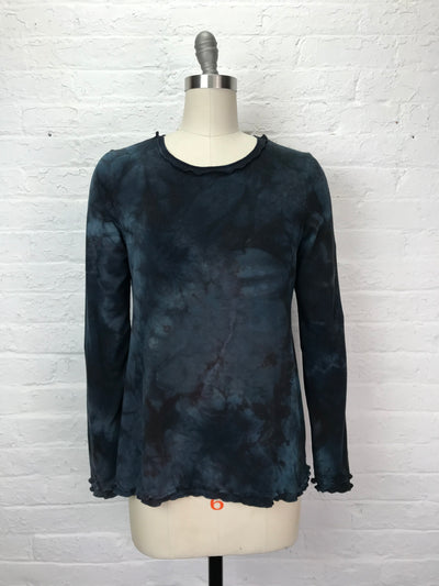 Isabella Long Sleeve Top in Dark Charcoal Fog - Large