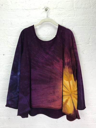 Fleece Raglan Sweatshirt in Golden Honey Flower