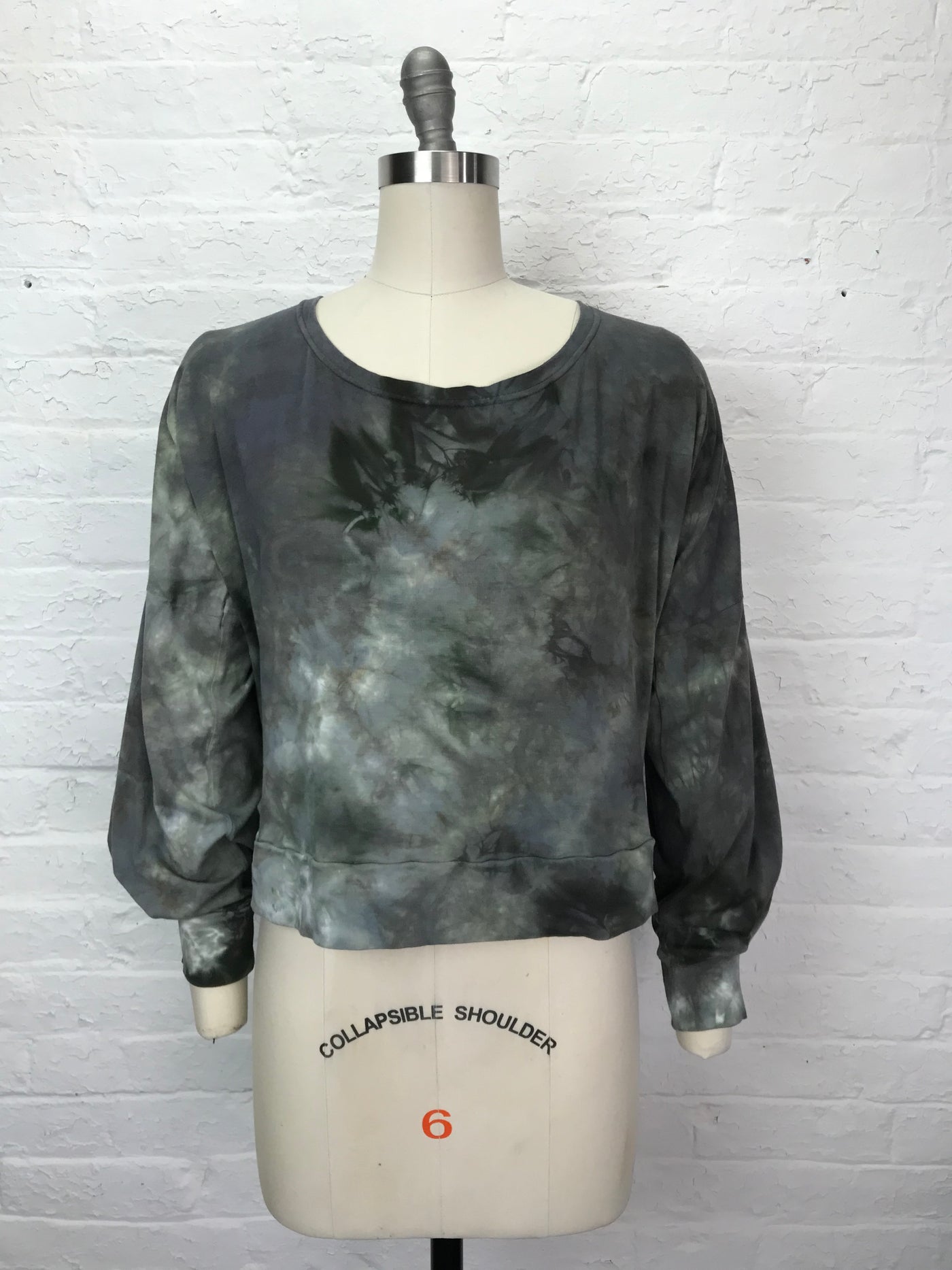 Daphne Poet Sleeve Top in Stone Fog - One Size