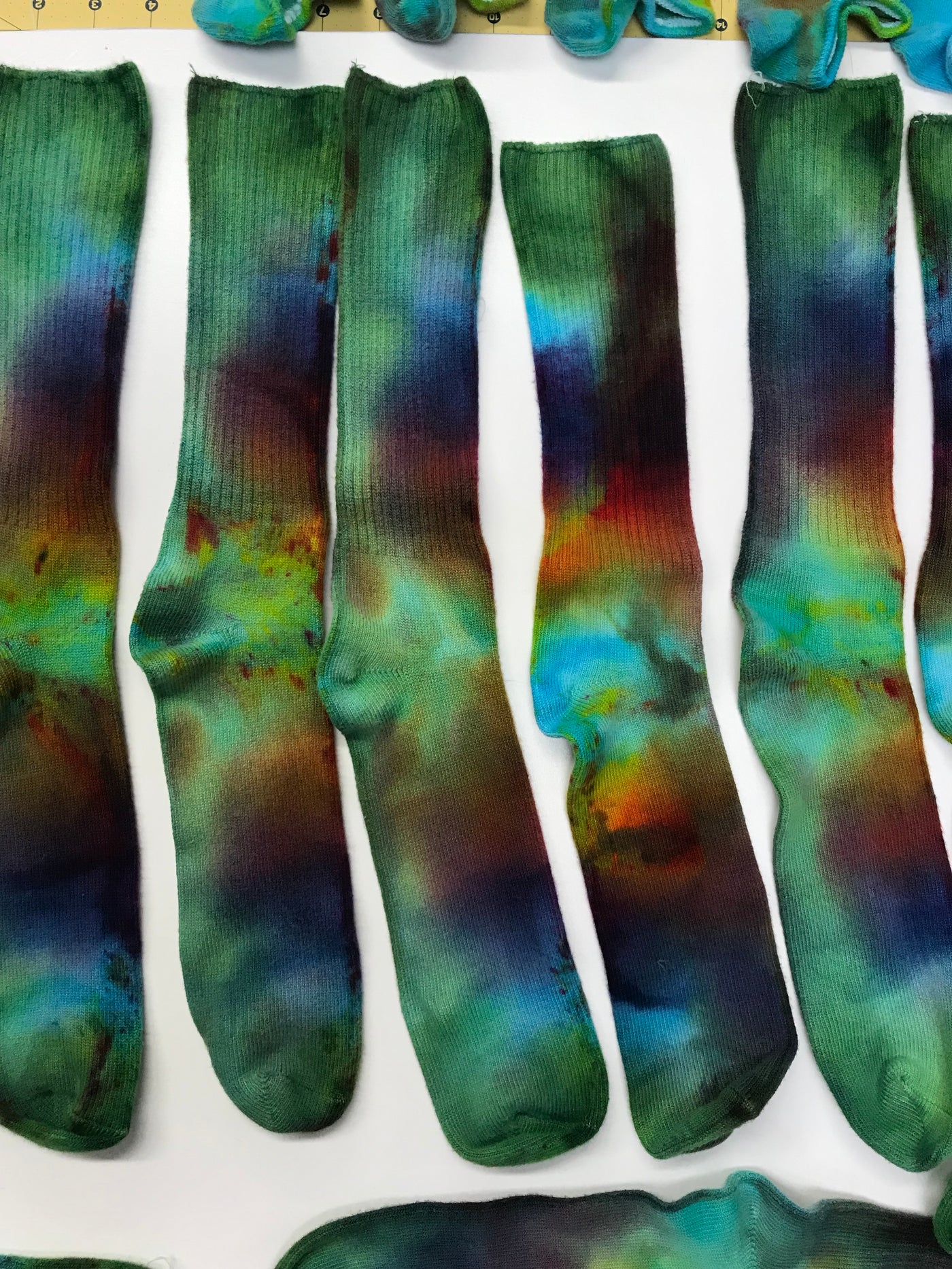 Women's Bamboo Crew Socks in Rainbow