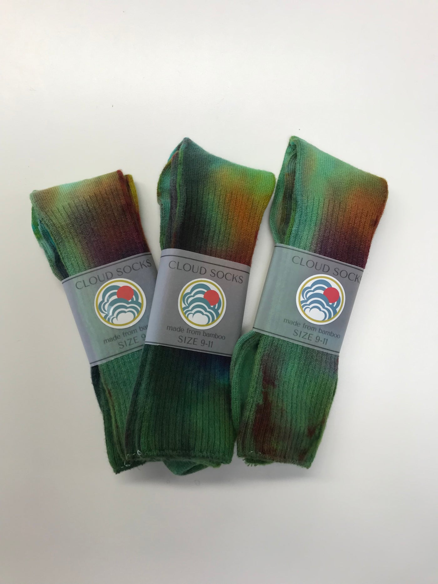 Women's Bamboo Crew Socks in Rainbow