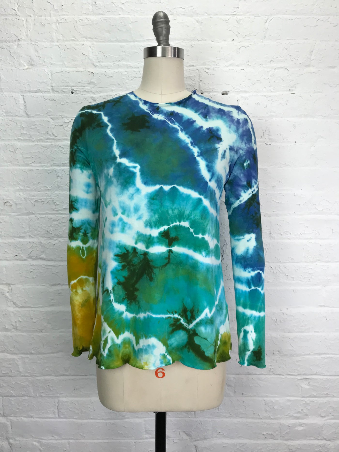 Jane Long Sleeve Top in Ocean Geode