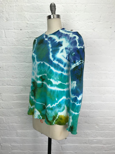 Jane Long Sleeve Top in Ocean Geode