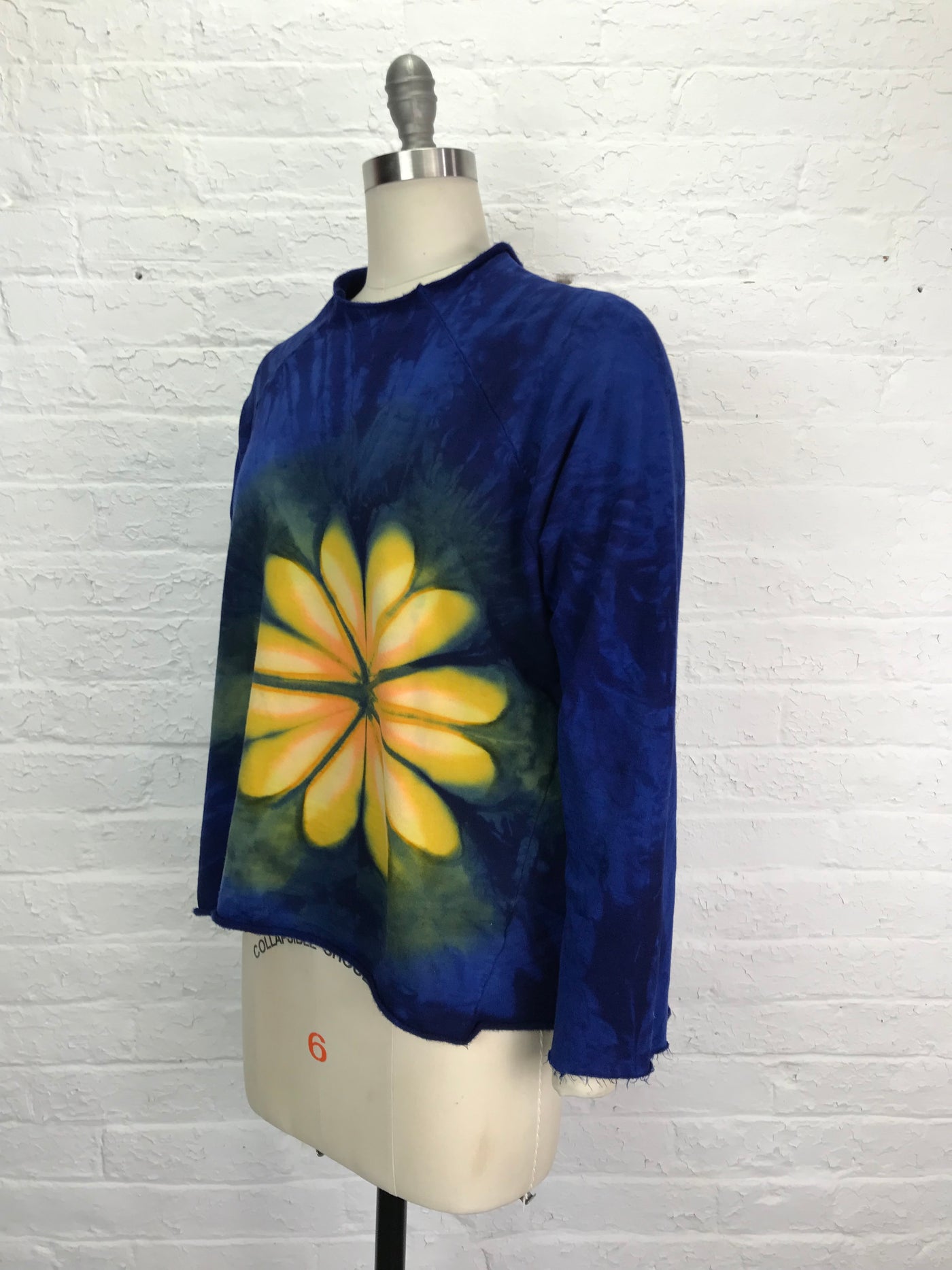 Funnel Neck Raglan Sweatshirt in Marsh Marigold