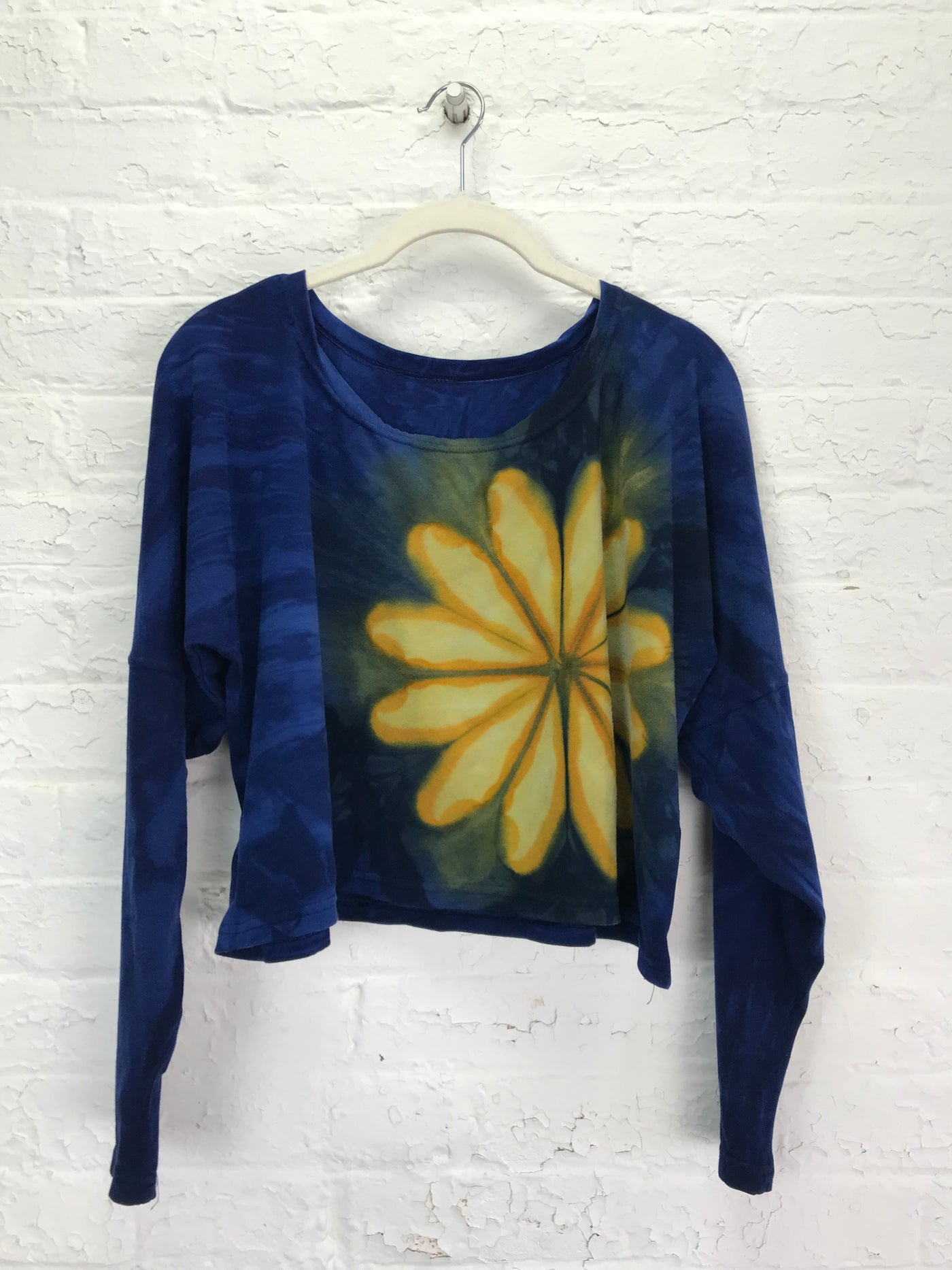 Astrid Long Sleeve Crop Top in Marsh Marigold - One Size