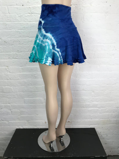 Triple Ruffle Micro Mini Skort in Reef's Edge - Medium