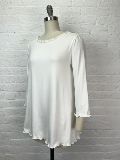 Anna 3/4 Sleeve Tunic in Blank Slate