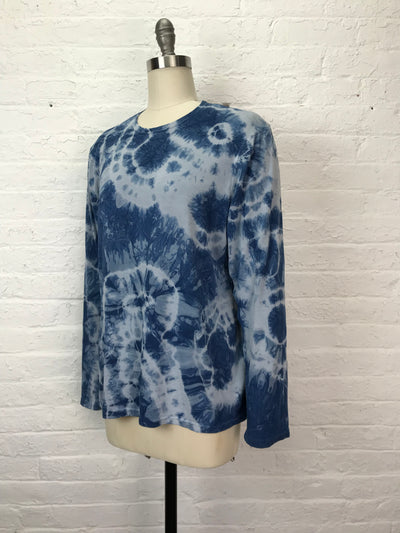 Atlas Unisex Long Sleeve Shirt in Indigo Geode