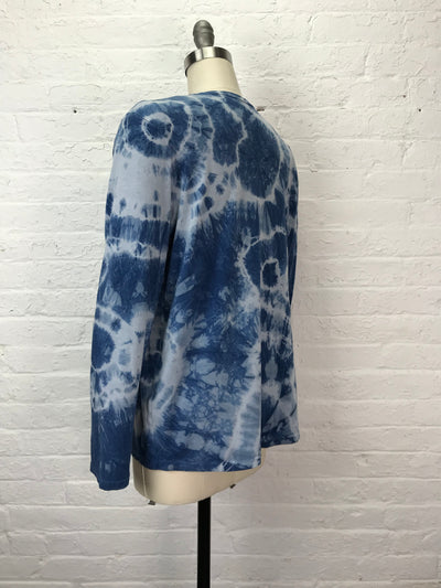 Atlas Unisex Long Sleeve Shirt in Indigo Geode
