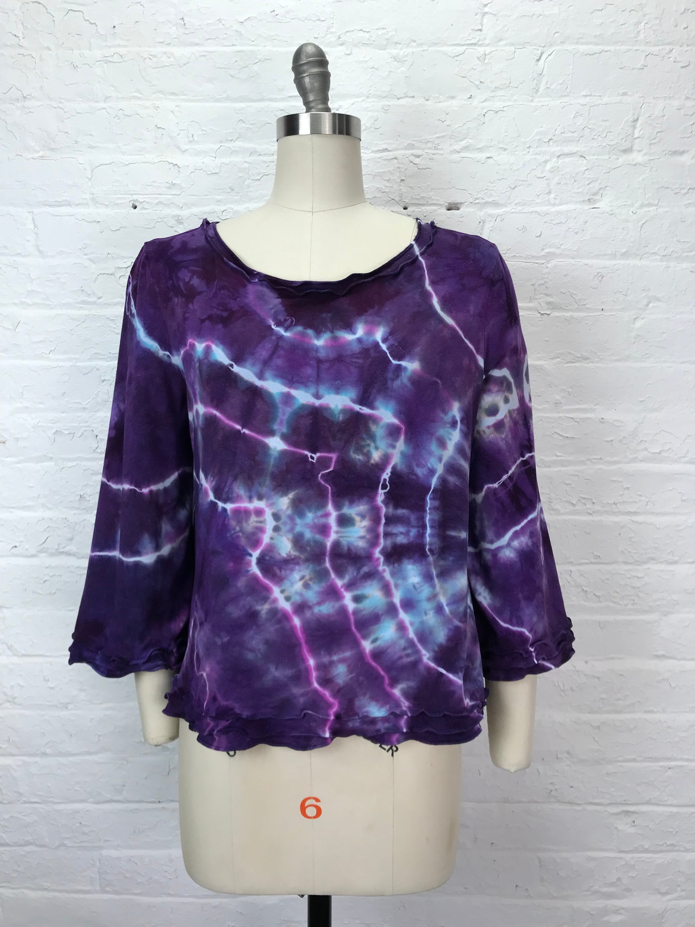Suzie Bell Sleeve Top in Purple Geode