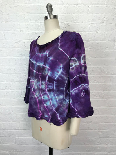 Suzie Bell Sleeve Top in Purple Geode
