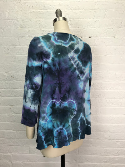 Rose 3/4 Sleeve Top in Blue Marble