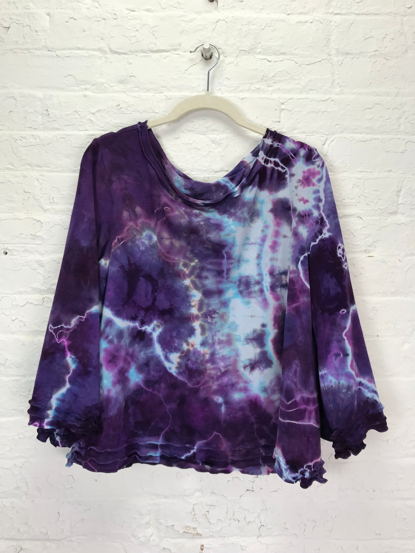 Suzie Bell Sleeve Top in Purple Geode
