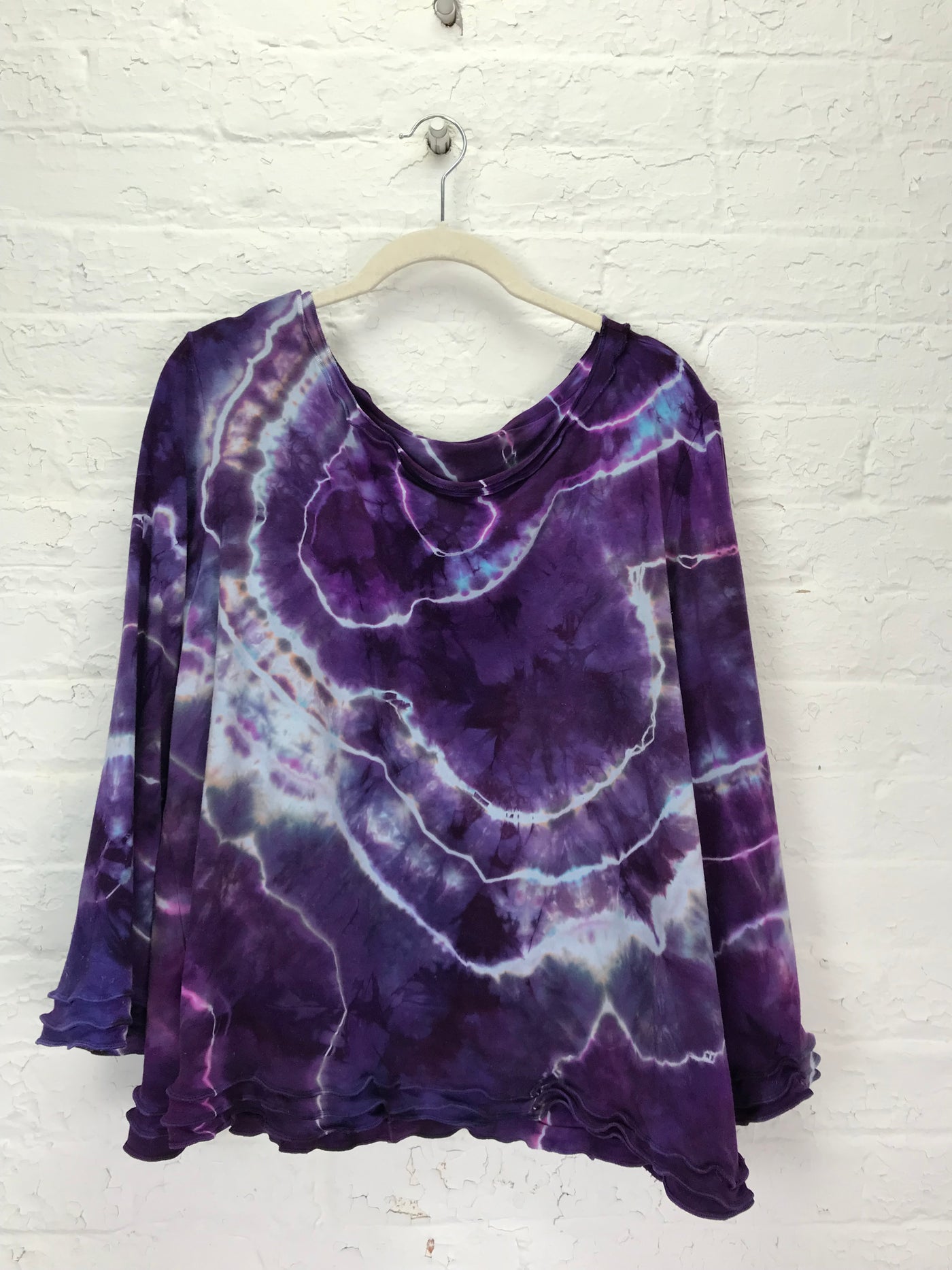 Suzie Bell Sleeve Top in Purple Geode