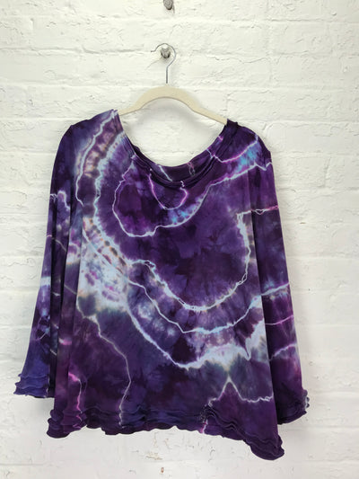 Suzie Bell Sleeve Top in Purple Geode