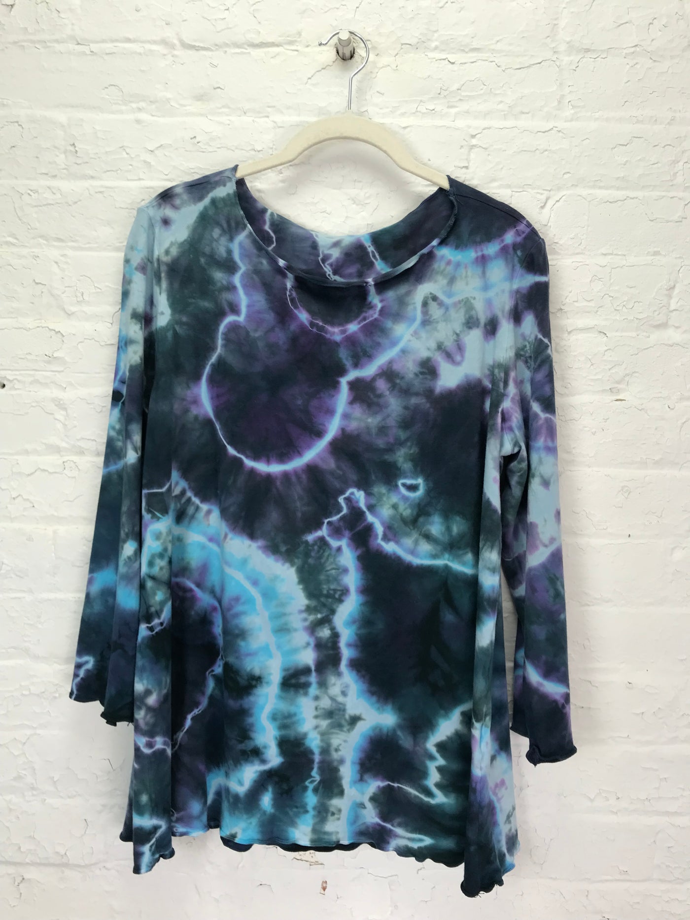 Rose 3/4 Sleeve Top in Blue Marble