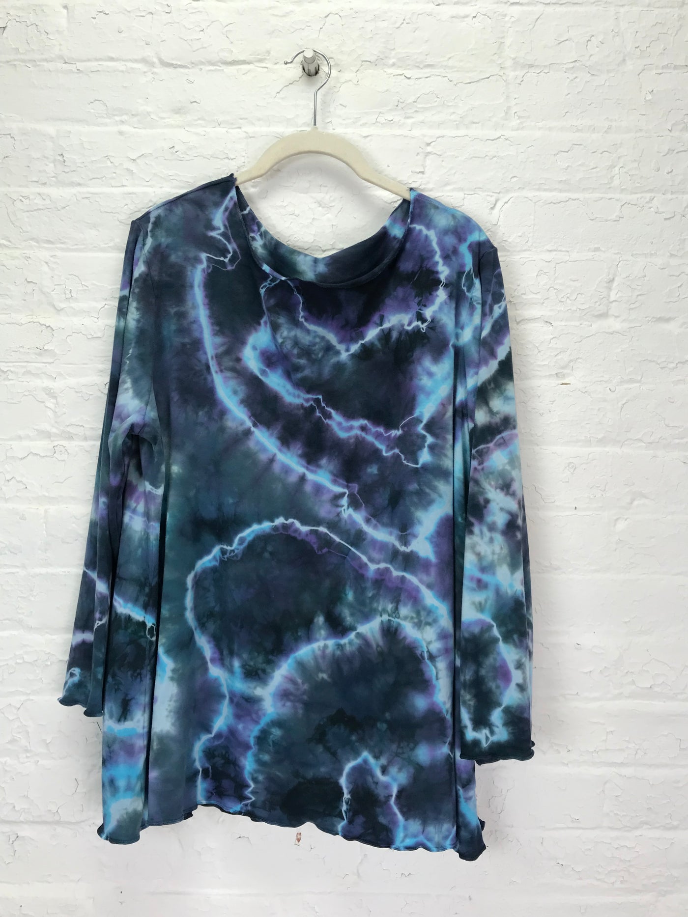 Rose 3/4 Sleeve Top in Blue Marble