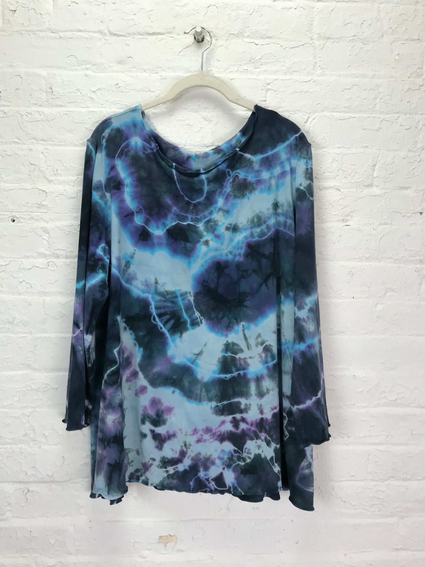 Rose 3/4 Sleeve Top in Blue Marble