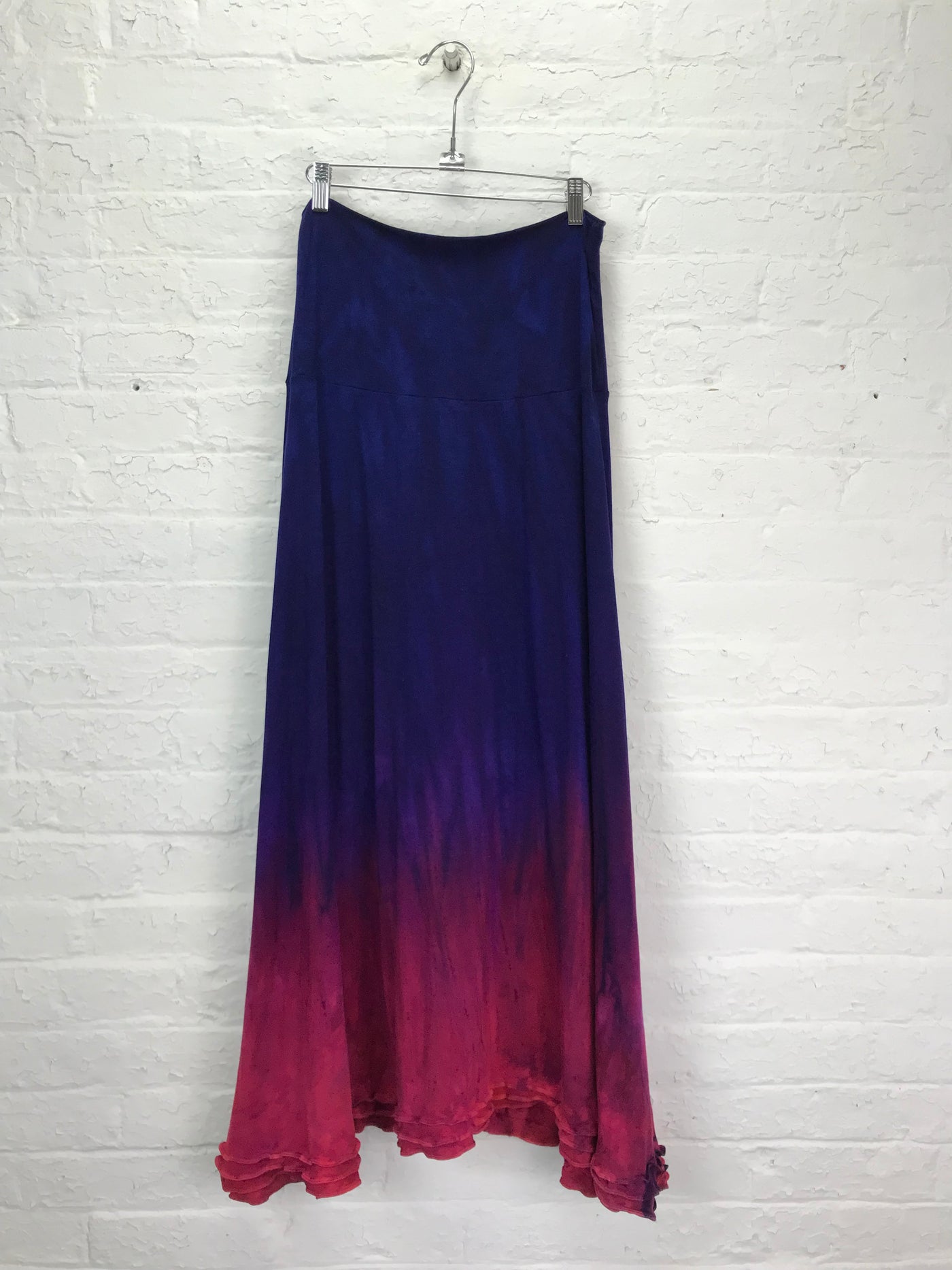 Triple Ruffle Maxi Skirt in Sunset Glow