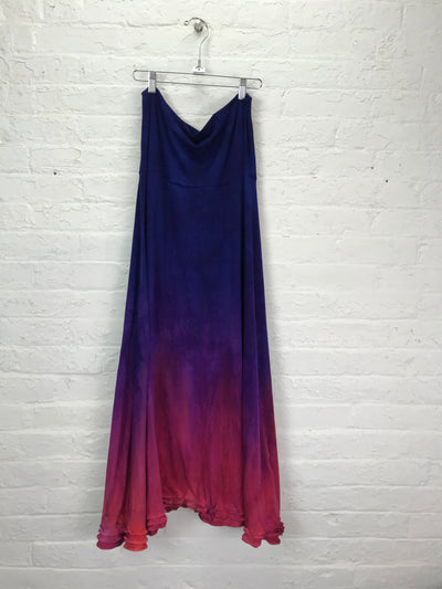Triple Ruffle Maxi Skirt in Sunset Glow
