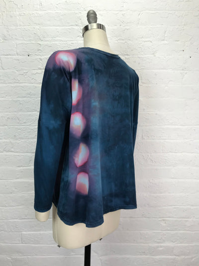 Long Sleeve Leni Top in Pink Glow Eclipse - One Size