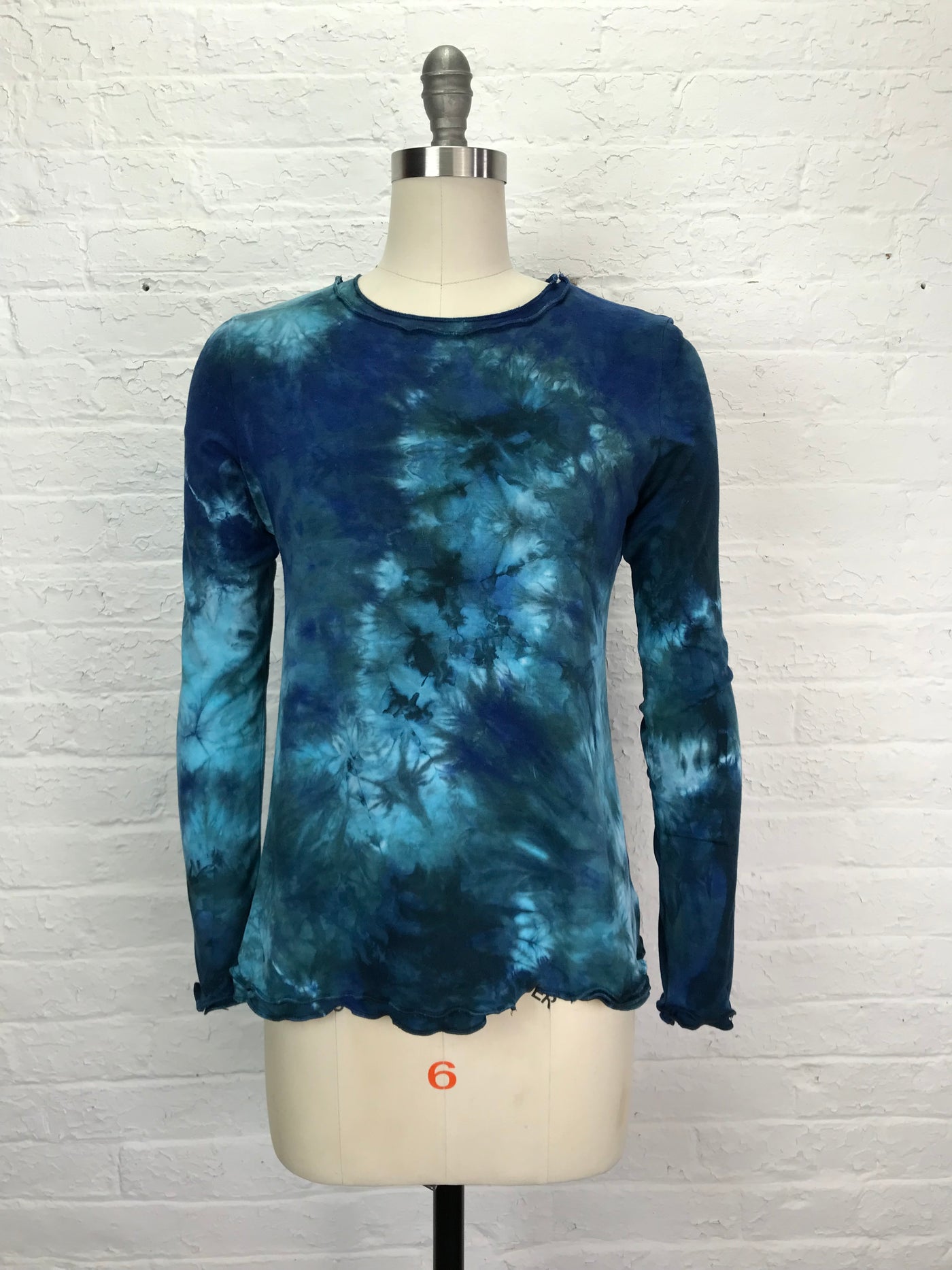 Isabella Long Sleeve Top in Blue Typhoon