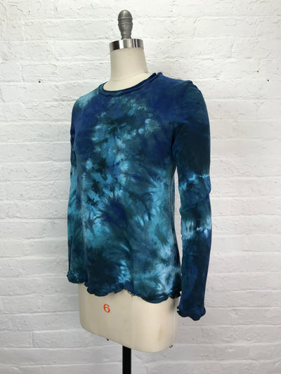 Isabella Long Sleeve Top in Blue Typhoon