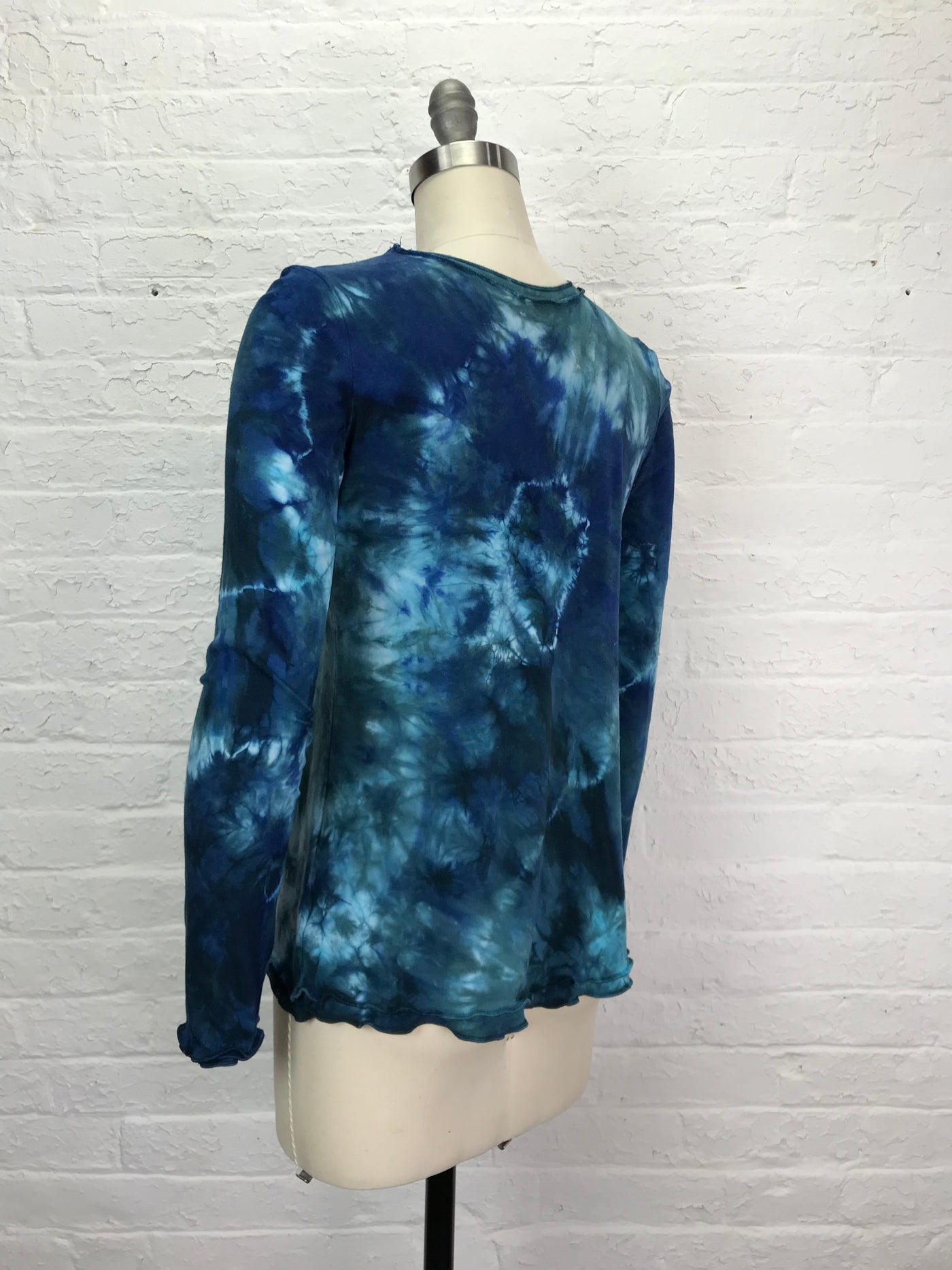 Isabella Long Sleeve Top in Blue Typhoon