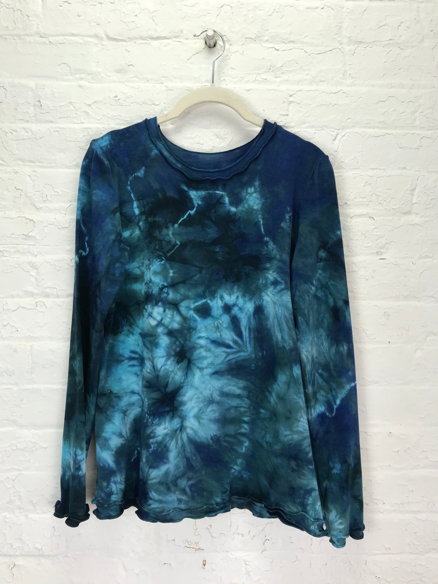 Isabella Long Sleeve Top in Blue Typhoon