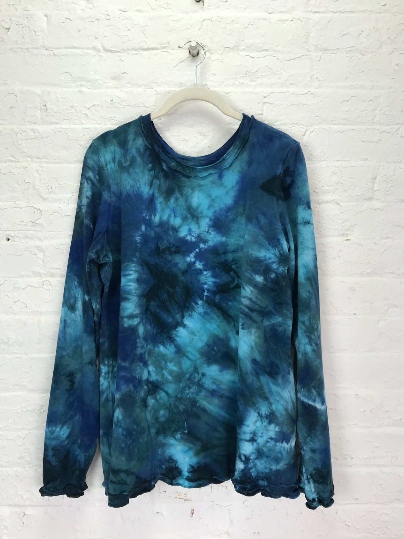 Isabella Long Sleeve Top in Blue Typhoon