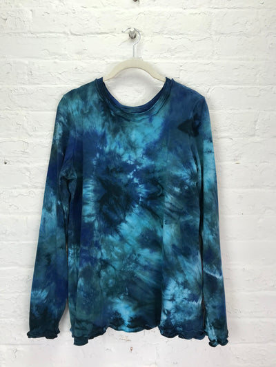 Isabella Long Sleeve Top in Blue Typhoon