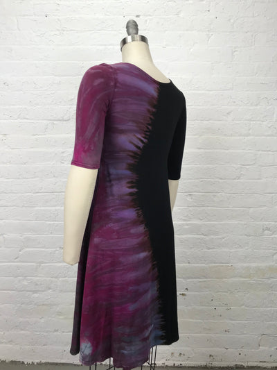 LUCILLE DRESS in Plum Yin Yang - Extra Small