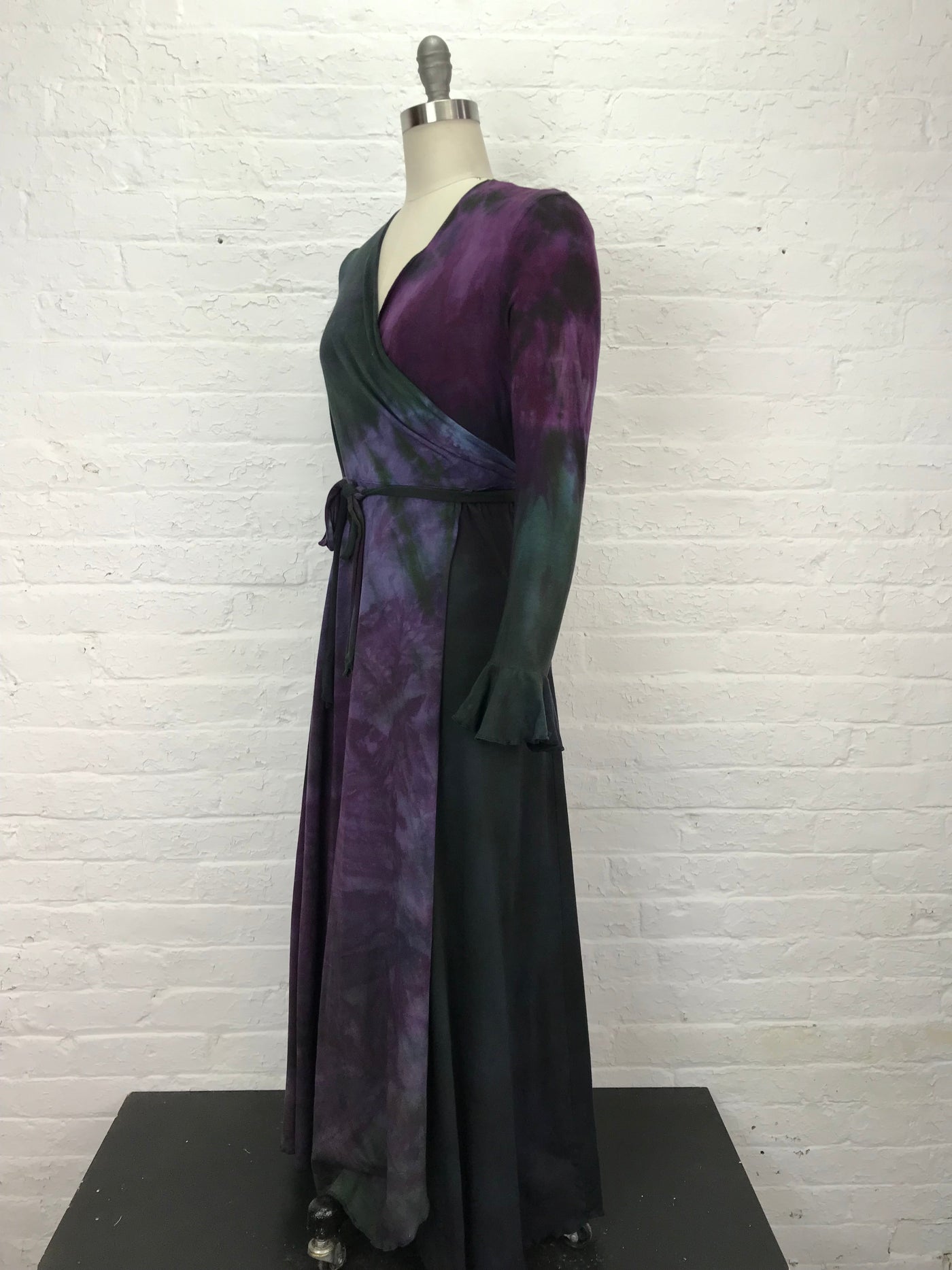 Flamenco Wrap Maxi Dress in I Dream In Purple - Medium