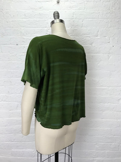 Juni Short Sleeve Petite Top in Emerald Forest - One size
