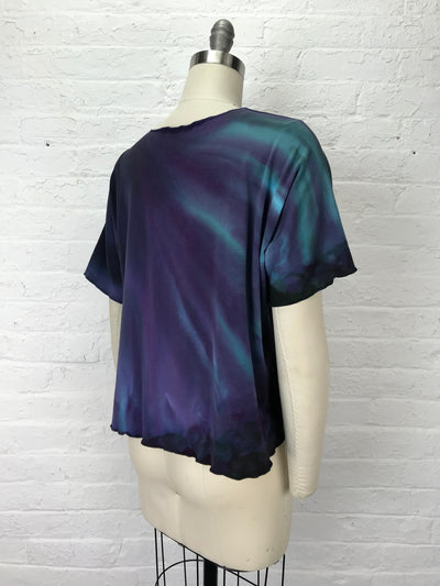 Juni Short Sleeve Top in Aurora in Violet - One size