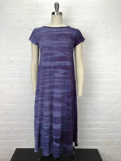 Catherine Midi Dress in Grape Strata - Medium